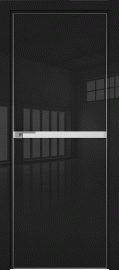 Межкомнатная дверь 11LK, черный глянец, кромка матовая