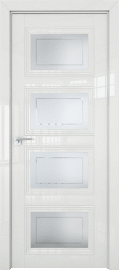Межкомнатная дверь 2.107L, белый люкс