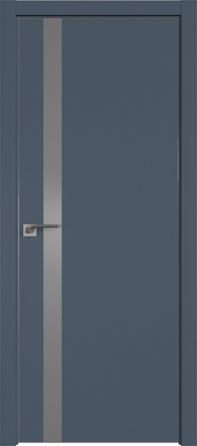 Межкомнатная дверь "6 Е", антрацит, мат. с 4-х сторон
