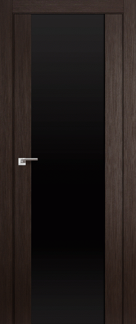 Межкомнатная дверь "8X", черный триплекс, венге мелинга