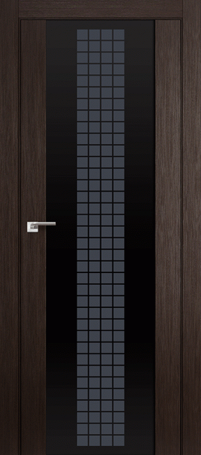 Межкомнатная дверь "8X", стекло Futura, венге мелинга