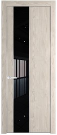 Межкомнатная дверь 19NA, серебряный профиль