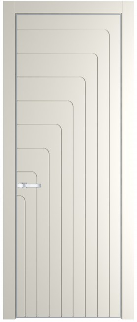Межкомнатная дверь 10PE, серебряный профиль