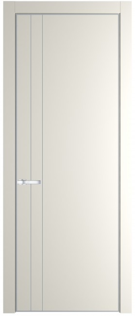 Межкомнатная дверь 12PE, серебряный профиль