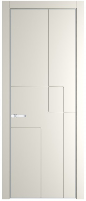 Межкомнатная дверь 3PA, серебряный профиль