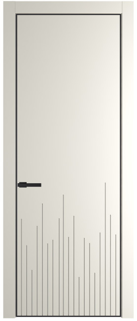 Межкомнатная дверь 7PA, черный матовый профиль