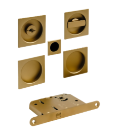 Комплект ручек WC PROFILDOORS квадратные 55х55 золото